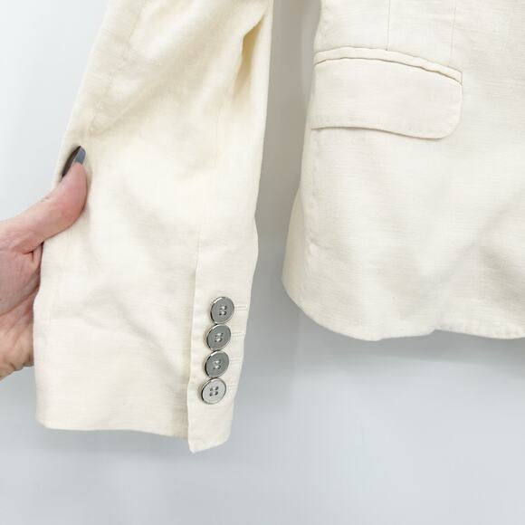 Dolce & Gabanna Womens Academia Career Preppy Italy Linen Blend Blazer Jacket 42 - Picture 3 of 11